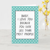 Carte Personnalisé Drôle Je Vous Aime Parce Que Citation (Fleur jaune)