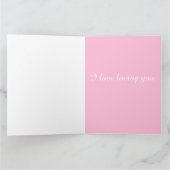 Carte Personnalisé Elégant, Coeur Rose mignon Valentine (Intérieur)