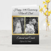 Carte Personnalisé épousant l'anniversaire de photos (Fleur jaune)