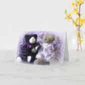 Carte Personnalisé épousant le bouquet de l'ours - (Fleur jaune)