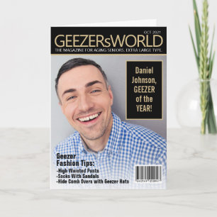 Carte Personnalisé Fake GeezersMagazine World Anniversai