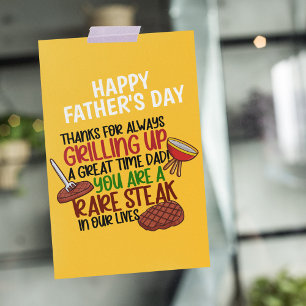 Carte Personnalisé Funny Grill Chef Papa