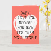 Carte Personnalisé Funny Je t'aime Valentine Citation Co (Fleur jaune)