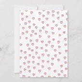 Carte Personnalisé Galentine's Day Cute Red Hearts & Bow (Dos)