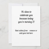 Carte Personnalisé Happy 2e anniversaire Félicitations (Dos)