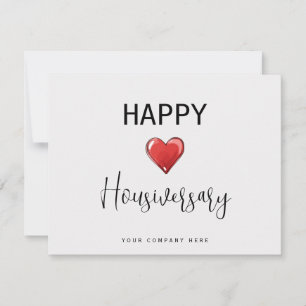 Carte Personnalisé Happy Housiversary Heart Realty