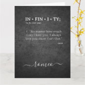 Carte Personnalisé INFINITÉ Vous aimez plus Dictionnaire (Fleur jaune)