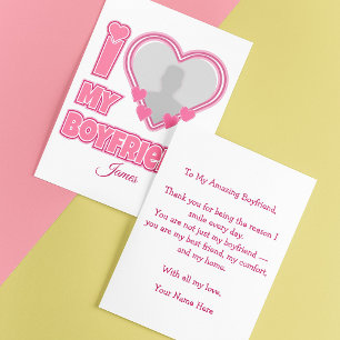 Carte Personnalisé J'aime mon petit ami – Ajouter une ph