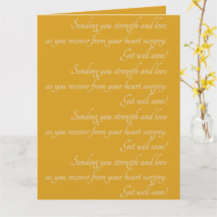 Carte Personnalisé Jaune Obtenez Bien Souhaits Chirurgie