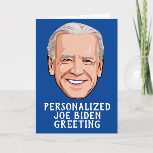 Carte Personnalisé Joe Biden Nouveautés Salutation (Devant)