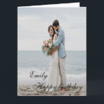 Carte Personnalisé Joyeux Anniversaire Femme photo<br><div class="desc">Personnalisé Joyeux Anniversaire Photo colorée</div>