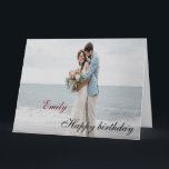 Carte Personnalisé Joyeux Anniversaire Femme photo<br><div class="desc">Personnalisé Joyeux Anniversaire Photo colorée</div>