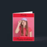 Carte Personnalisé Joyeux Anniversaire Photo femme citat<br><div class="desc">Personnalisé Joyeux Anniversaire Photo colorée</div>