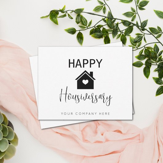 Carte Personnalisé Joyeux Housiversary Immobilier 
