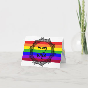 Carte Personnalisé LGBT Rainbow card anniversaire Je vou
