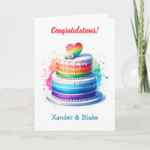 Carte Personnalisé LGBTQIA+ Félicitations pour votre Mar