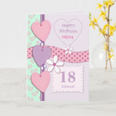 Carte Personnalisé Lilac Âge spécial Anniversaire (Fleur jaune)