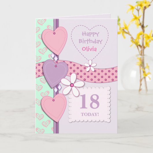 Carte Personnalisé Lilac Âge spécial Anniversaire (Fleur jaune)