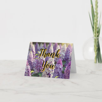 Carte Personnalisé Merci Lilac Violet Personnalisé
