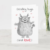 Carte Personnalisé/ Monstre mignon/ Envoi de punaises et (Devant)