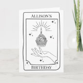Carte Personnalisé Mysc Noir Blanc Tarot Anniversaire (Devant)