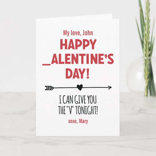 Carte Personnalisé Naughty te donne la flèche drôle ce s (Devant)