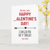 Carte Personnalisé Naughty te donne la flèche drôle ce s (Fleur jaune)