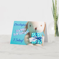 Personnalisé N'Importe Quel Âge Lapin Stuffé Anniv
