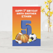 Carte Personnalisé Nom et Relation Boy 5e Anniversaire S (Fleur jaune)