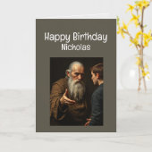 Carte Personnalisé Nom Funny Anniversaire vieil âge Veni (Fleur jaune)