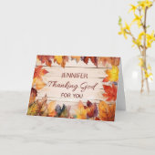 Carte Personnalisé Nom Religieux Thanksgiving Thaning Di (Fleur jaune)