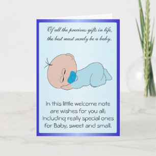 Carte Personnalisé nouveau né bébé garçon