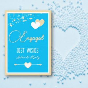Carte Personnalisé! Parfait Fiançailles Couples