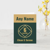 Carte Personnalisé Propre et Sobre vert et or NA (Fleur jaune)