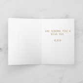 Carte Personnalisé Rustique Pensée à Vous (Intérieur)