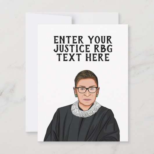 CARTE PERSONNALISÉ RUTH BADER GINSBURG (Devant)