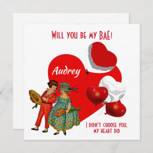 Carte Personnalisé Serez-Vous Mes BAE Girl Boy Bloons
