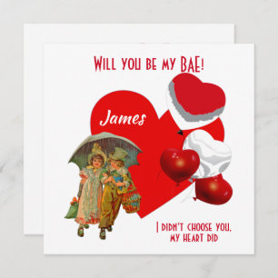 Carte Personnalisé Serez-Vous Mes BAE Girl Boy Bloons