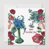 Carte Personnalisé Serez-Vous Mon BAE Vase Rustique Rose (Dos)