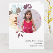 Carte Personnalisé Simple Anniversaire Stylé Fun Photo C (Fleur jaune)
