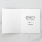 Carte Personnalisé Simple Anniversaire Stylé Fun Photo C (Intérieur)