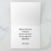 Carte Personnalisé Simple Anniversaire Stylé Trois Photo (Intérieur)