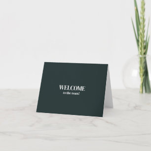 Carte Personnalisé simple Élégant Bienvenue dans l'équip