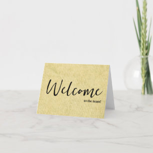 Carte Personnalisé simple Élégante Bienvenue dans l'équi
