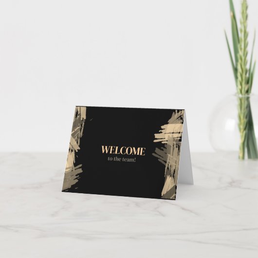 Carte Personnalisé simple Élégante Bienvenue dans l'équi (Devant)