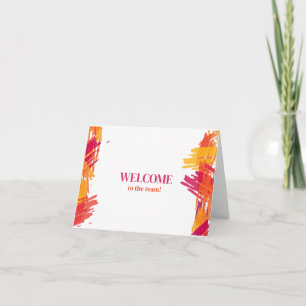 Carte Personnalisé simple Élégante Bienvenue dans l'équi