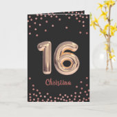 Carte Personnalisé Sweet 16 Happy 16th Birthday Parties  (Fleur jaune)