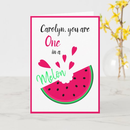 Carte Personnalisé, vous êtes un dans un million de vale (Fleur jaune)