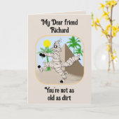 Carte personnalisé vous n'êtes pas aussi vieux que chat  (Fleur jaune)