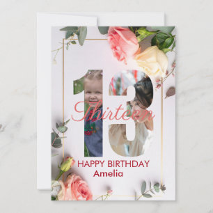 carte personnalisée 13e anniversaire